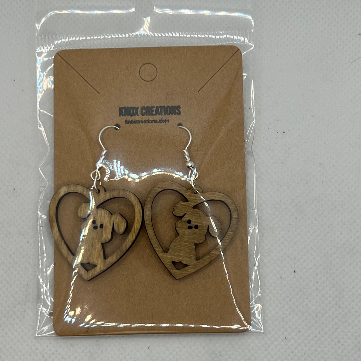 Dog in Heart Earring