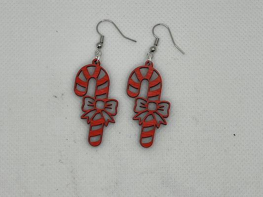 Red Candy Cane Earrings